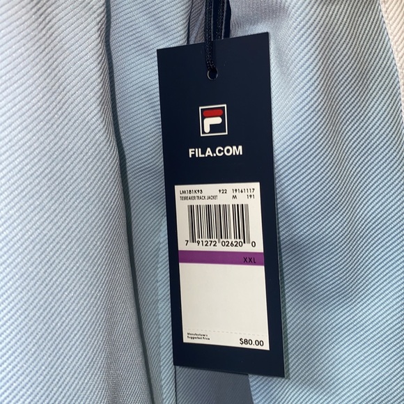 Fila Tiebreaker Track Jacket XXL L New NWT - Picture 5 of 11